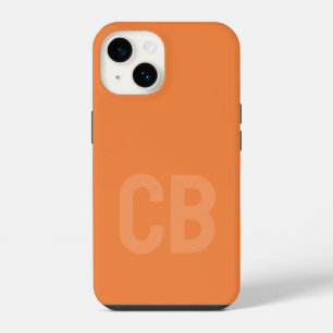 Funda Para iPhone 14 Tendencia Color Fresa Minimalista Monograma