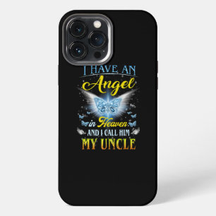 Funda Para iPhone 13 Pro Max Tengo un ángel en el cielo al que llamo mi tío Rip