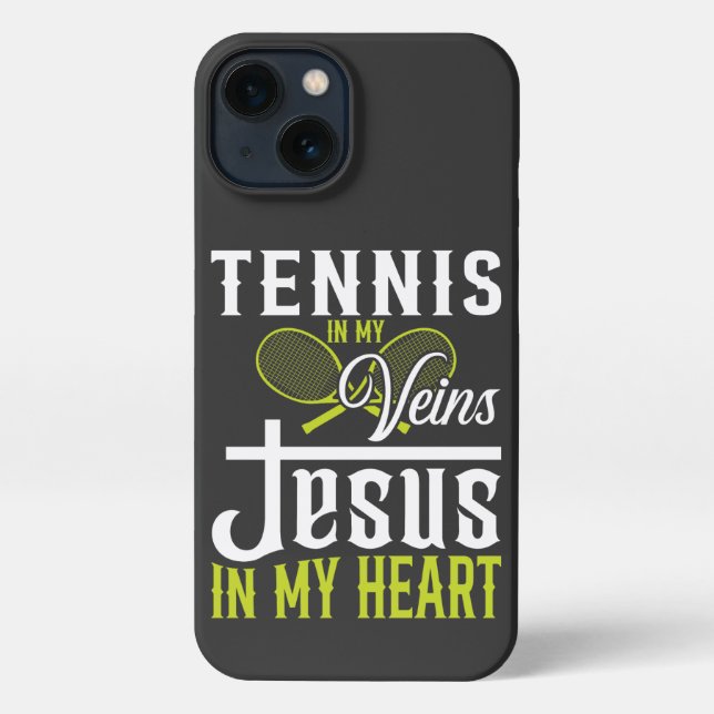 Funda Para iPhone Tennis In My Veins Jesus In My Heart (Reverso )
