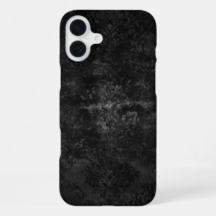 Funda Para iPhone 16 Plus Terciopelo Ónix Damask Barroco Grunge Vampiro Ne