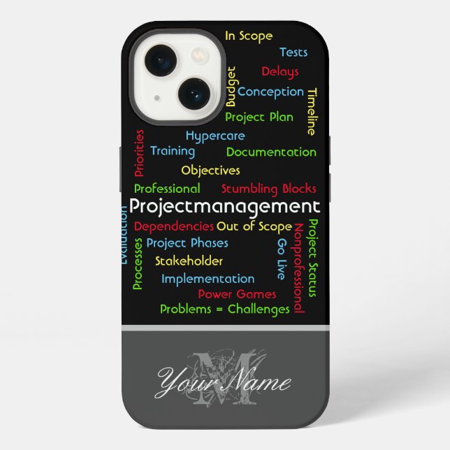 Funda Para iPhone Términos de gestión de proyectos para directores d (Reverso )