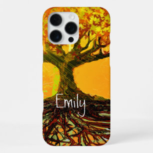 Funda Para iPhone 16 Pro Max Terracotta Atardecer Italiano Raíces Árbol Oranger