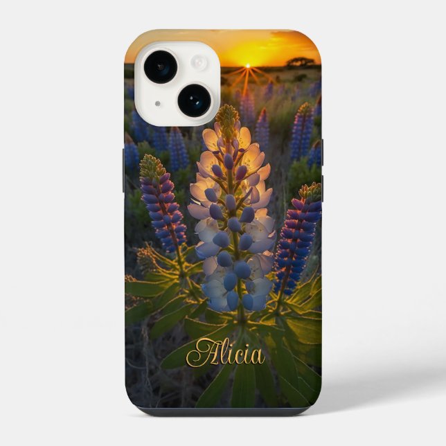 Funda Para iPhone Texas Bluebonnet Sunset (Reverso )