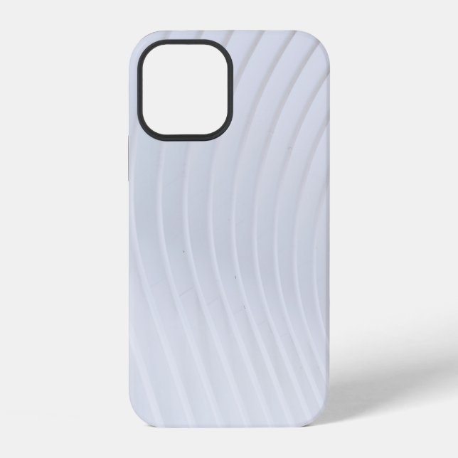 Funda Para iPhone textil a rayas blancas y grises (Reverso )