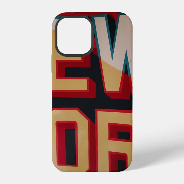 Funda Para iPhone texto de Nueva York (Reverso )