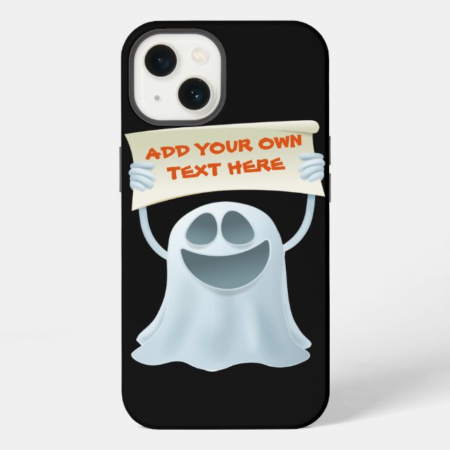 Funda Para iPhone Texto de retención de fantasmas (Reverso )
