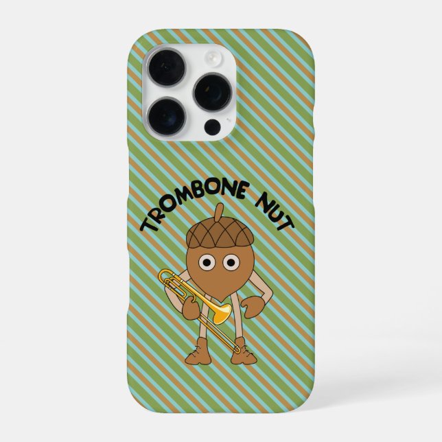 Funda Para iPhone Texto de tuerca de trombón (Reverso)