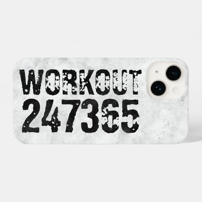 Funda Para iPhone Texto escrito y raspado Workout 247365 rústico (Reverso Horizontal)