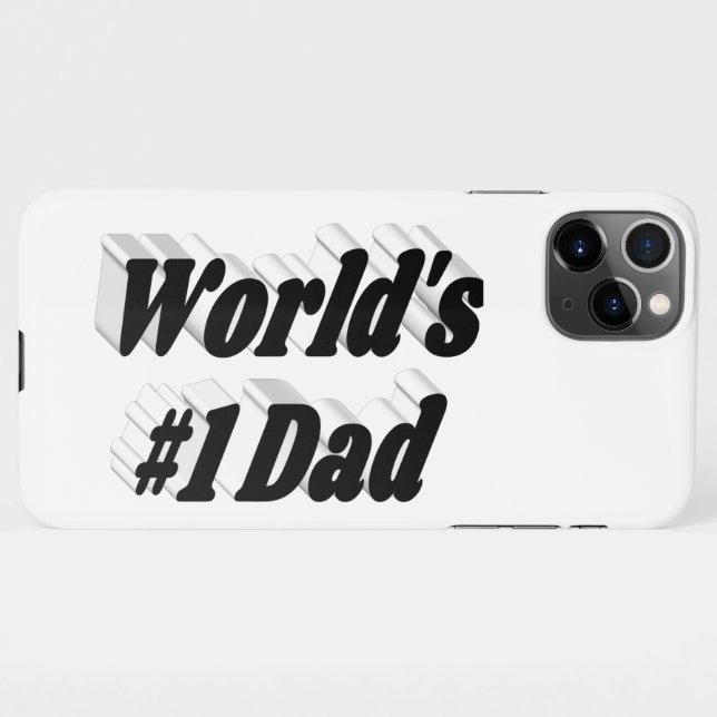 Funda Para iPhone Texto negro de papá (Reverso horizontal)