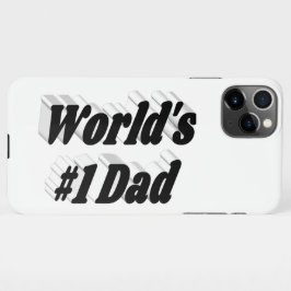 Funda Para iPhone 11Pro Max Texto negro de papá Día de los padres