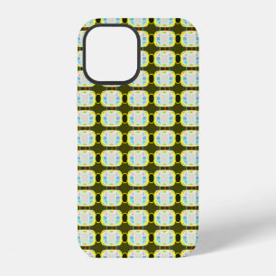 Funda Para iPhone 12 textura abstracta, estampado gingham colorido, mod