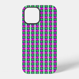 Funda Para iPhone 12 textura abstracta, patrón de cuadros escoceses col