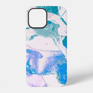 Funda Para iPhone 12 Textura Artística. Borde Violeta Brillante. Arte V