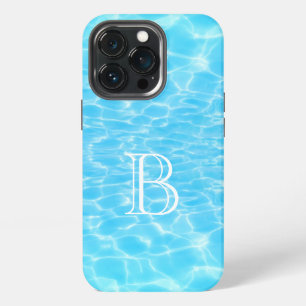 Funda Para iPhone 13 Pro Textura de agua ondas de agua monograma moderno y