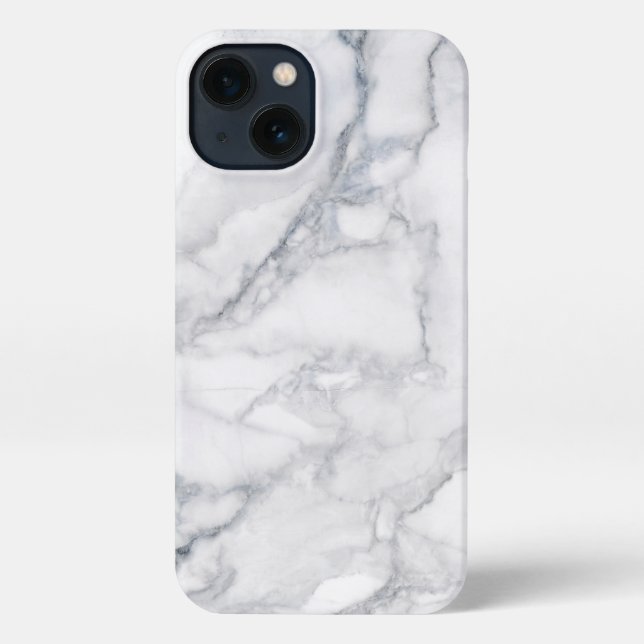 Funda Para iPhone Textura de Carrara de Mármol Blanco (Reverso )