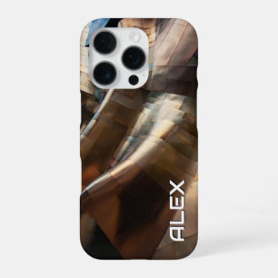 Funda Para iPhone 16 Pro Textura de Cobre Golpeado – Metálico Abstracto Org