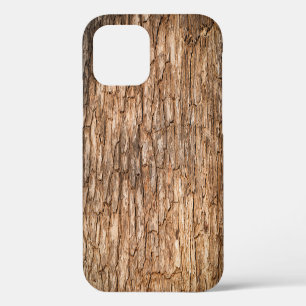 Funda Para iPhone 12 Textura de corteza de árbol, fondo de madera natur