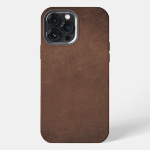 Funda Para iPhone 13 Pro Max Textura de cuero cognac desgastado vintage
