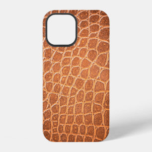 Funda Para iPhone 12 textura de cuero de piel marrón fondoabstracto