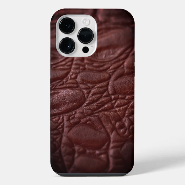 Funda Para iPhone Textura de Cuero Elegante (Reverso )