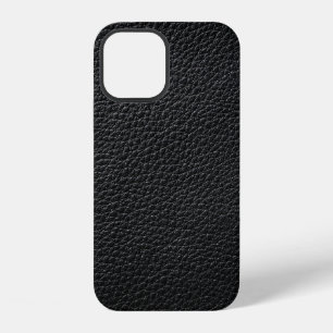 Funda Para iPhone 12 textura de cuero negro y fondo cuero,textura