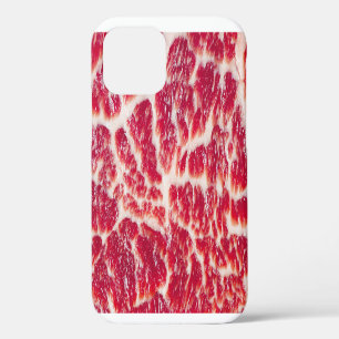 Funda Para iPhone 12 Textura de filete de ternera veteada en primer pla