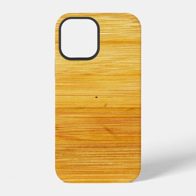 Funda Para iPhone Textura de fondo de bambú de madera (Reverso )