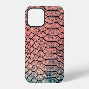 Funda Para iPhone 12 textura de fondo de piel de serpiente de lujo, cue