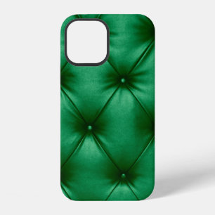 Funda Para iPhone 12 Textura de fondo en primer plano de capitone verde