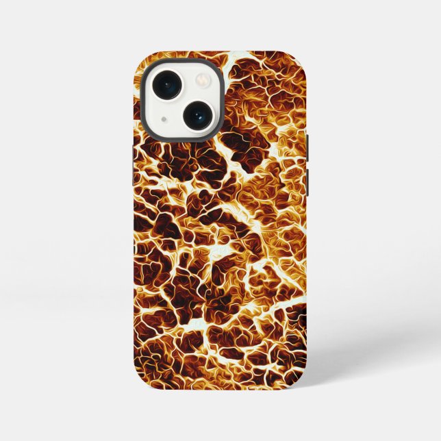 Funda Para iPhone Textura de lava caliente falsa (Reverso )