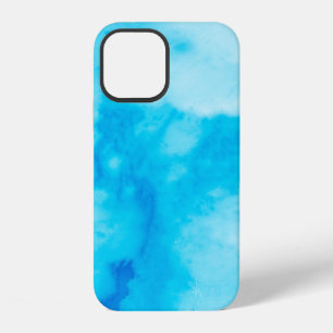 Funda Para iPhone 12 textura de mármol Blanco Azul con patrón naturalab