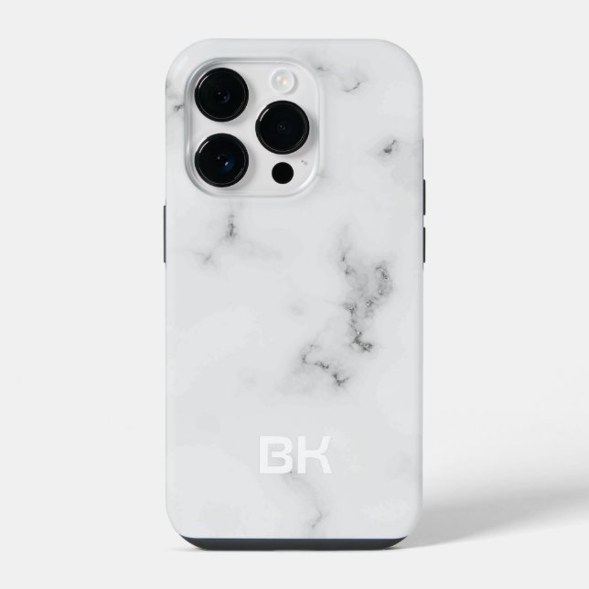 Funda Para iPhone Textura de mármol blanco de lujo (Reverso )