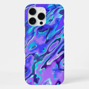 Funda Para iPhone 16 Pro Max Textura de mármol de neón púrpura pintura líquida