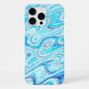 Funda Para iPhone 16 Pro Max Textura de mármol de onda azul océano abstracto lí