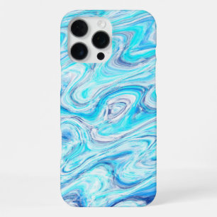 Funda Para iPhone 16 Pro Max Textura de mármol de onda azul océano abstracto lí