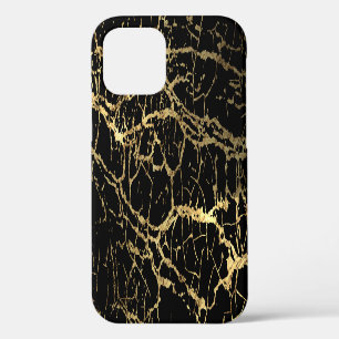 Funda Para iPhone 12 Textura de Mármol Dorado: Elemento de Diseño de Lu