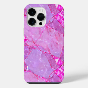 Funda Para iPhone 14 Pro Max Textura de mármol rosa, efecto de mármol