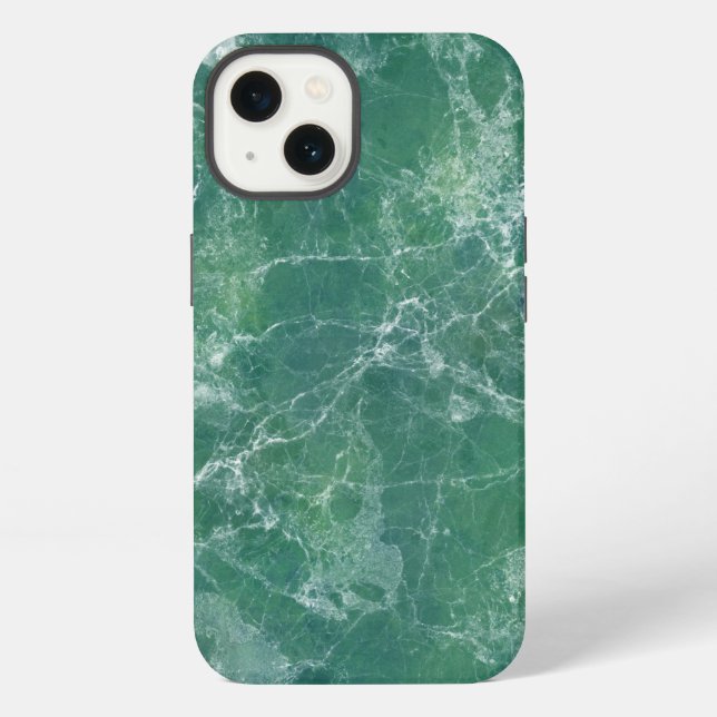 Funda Para iPhone Textura de mármol verde (Reverso )