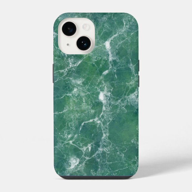 Funda Para iPhone Textura de mármol verde (Reverso )