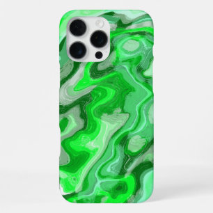 Funda Para iPhone 16 Pro Max Textura de mármol verde esmeralda pintura líquida
