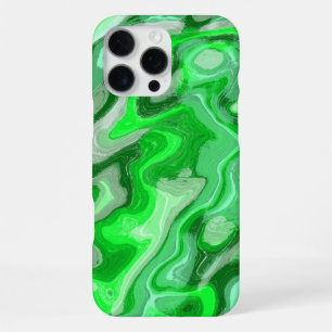 Funda Para iPhone 16 Pro Max Textura de mármol verde esmeralda pintura líquida 