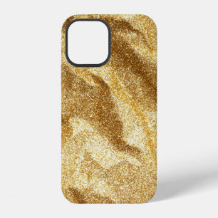 Funda Para iPhone 12 textura de papel arrugado dorado fondo abstracto.g