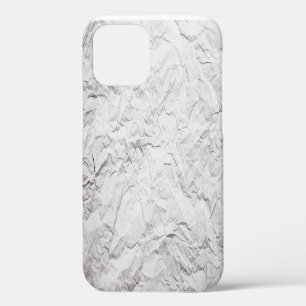 Funda Para iPhone 12 Textura de papel arrugado, fondo detallado.