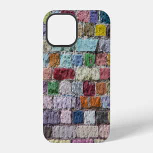 Funda Para iPhone 12 Textura de pared de ladrillo pintado colorido