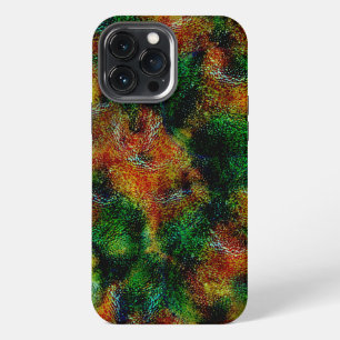 Funda Para iPhone 13 Pro Max Textura de piel de bergamota en fuerte naranja y v