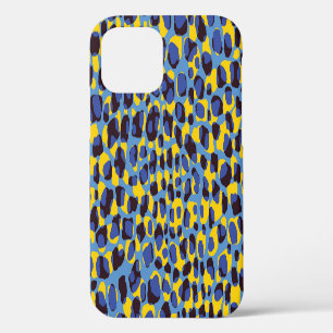 Funda Para iPhone 12 Textura de piel de guepardo, huella animal sin fis