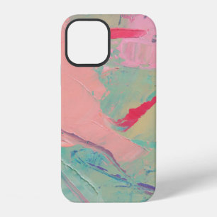Funda Para iPhone 12 Textura de pintura al óleo multicolor. Fondo de ar