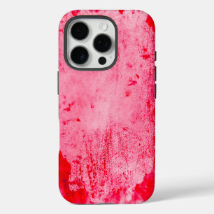 Funda Para iPhone 16 Pro Textura de pintura grunge rosa rojo