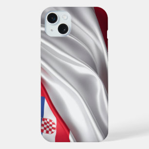 textura de seda de la bandera de Croacia