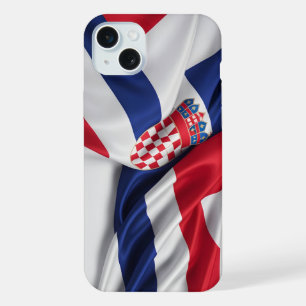 textura de seda de la bandera de Croacia